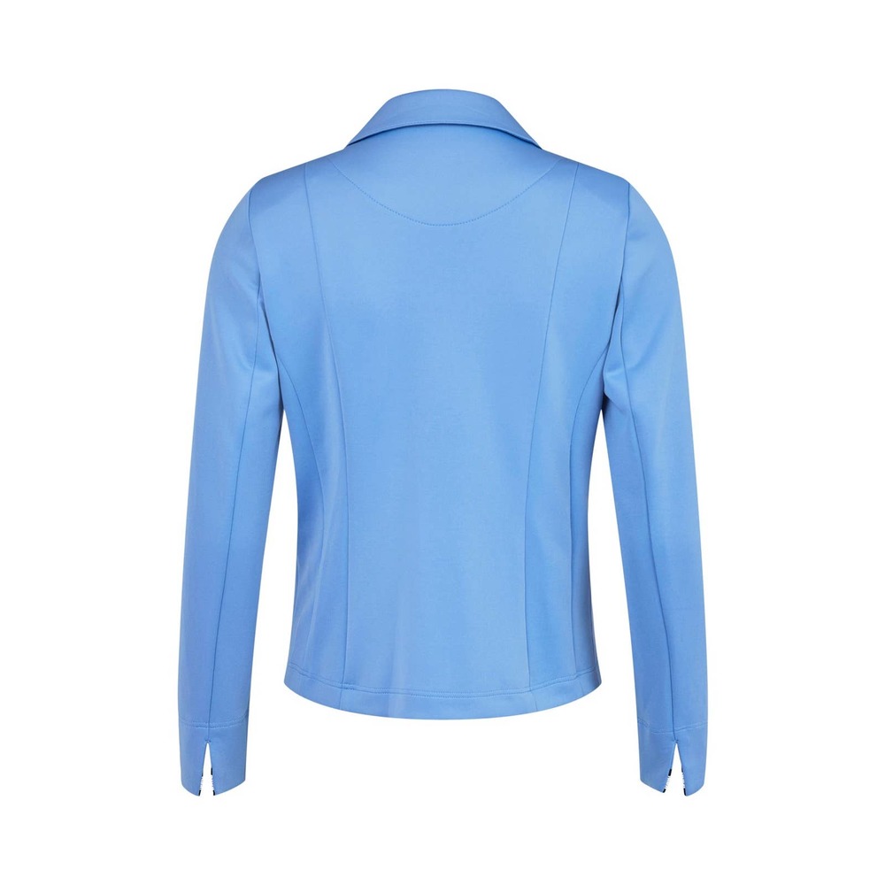 Women's Light Blue Blazer Jacket Size 12 Athleisure Long Sleeve I'CONA NEW - Picture 3 of 3